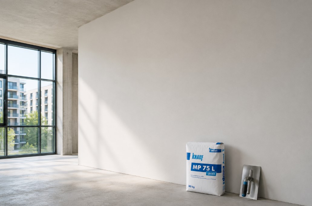 Tynk maszynowy gipsowy Knauf MP 75 L 30 kg lekki